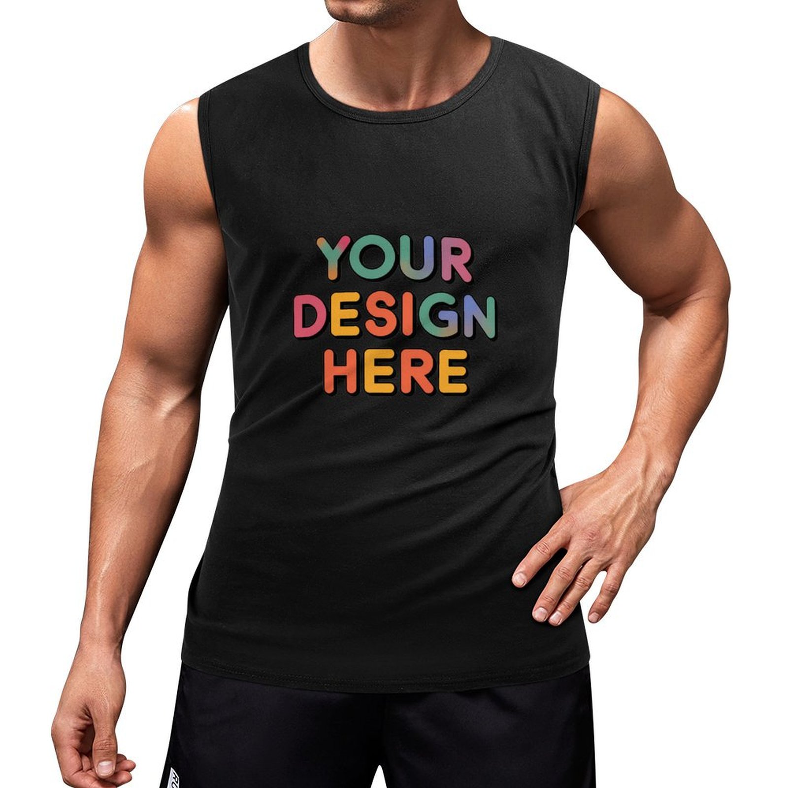 Personalized Custom Men’s Direct Printing Sleeveless Tee