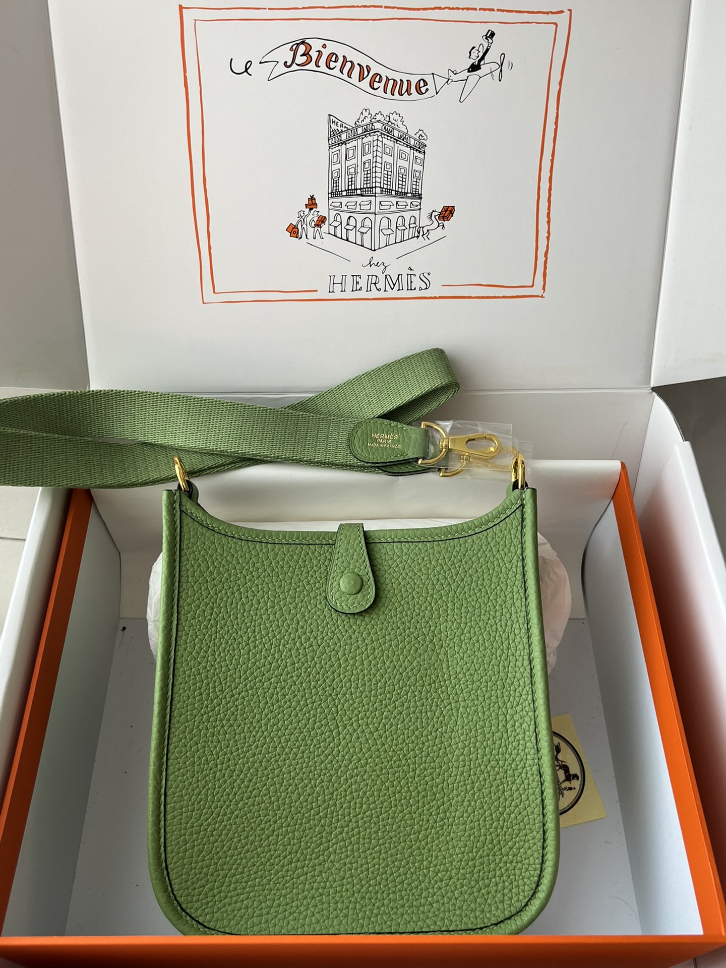 Hermes Evelyn 𝖬𝗂𝗇𝗂 17 Gold Hardware-Top master