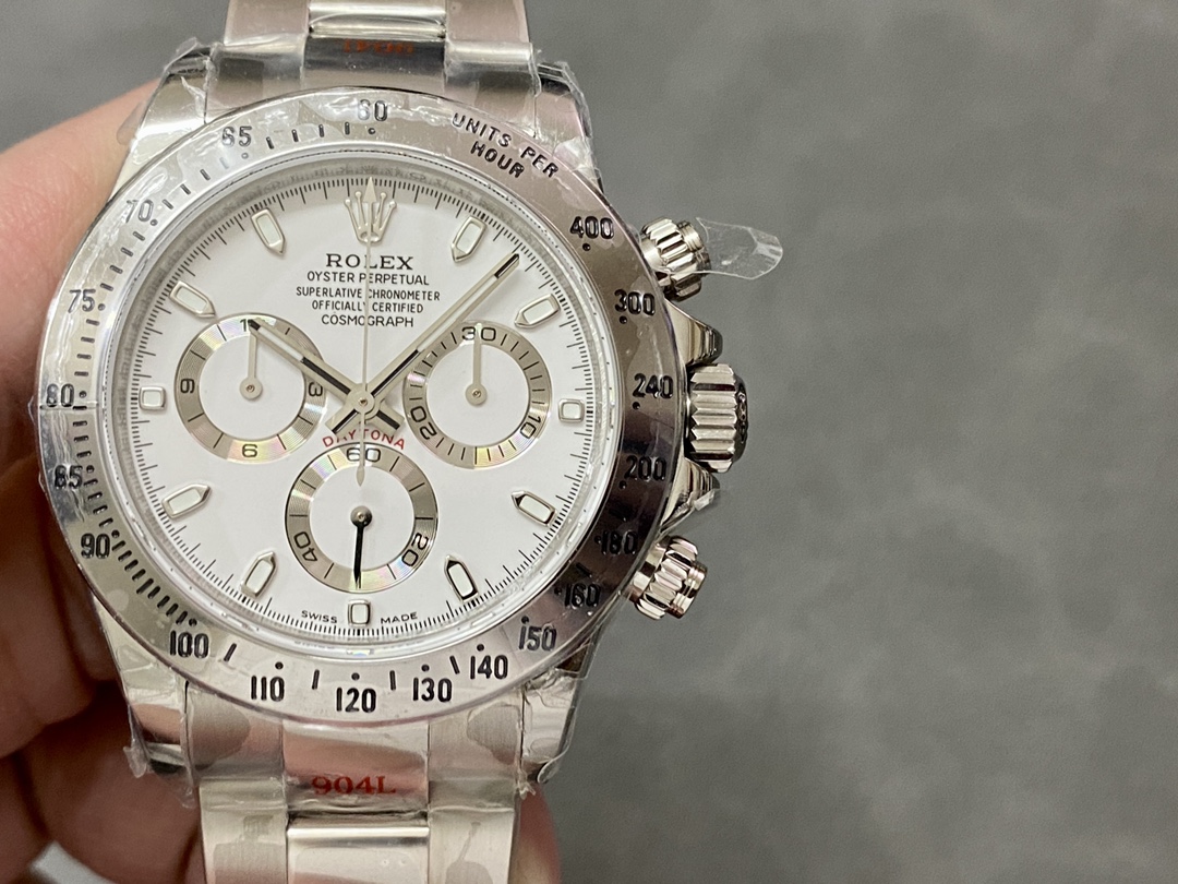 Rolex Daytona 116520 Stainless Steel Case White Dial 40MM Mens Replica Watch