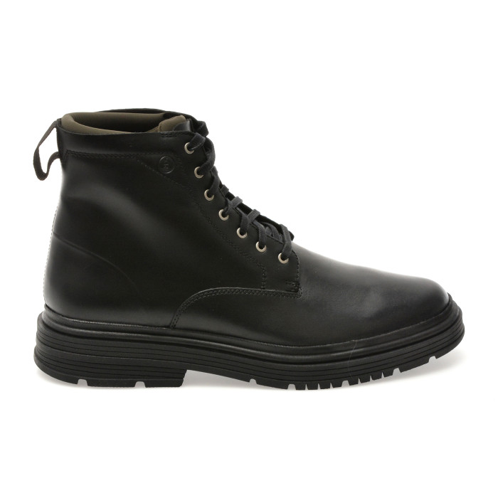 Ghete CLARKS negre, BADBURY HI WP, din piele naturala