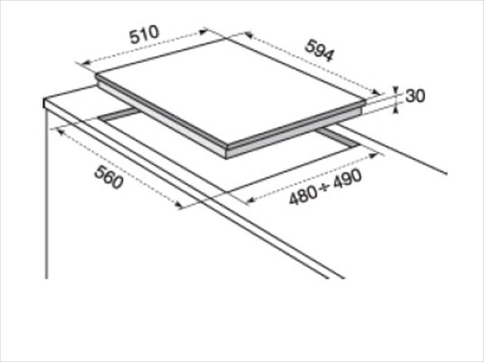 ELECTROLUX - Piano cottura a gas RGG6243LON 4 fuochi 59,4cm-SABBIA