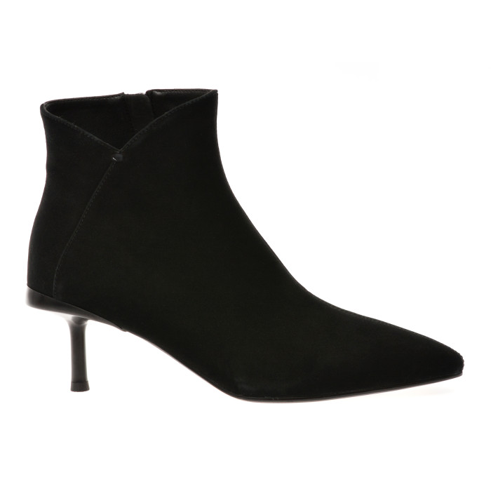 Botine elegante EPICA negre, 24A506, din piele intoarsa