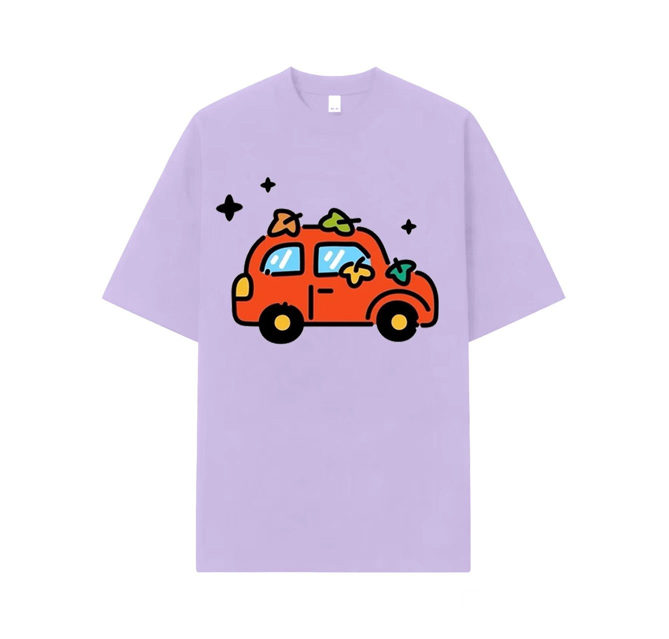 A cute short-sleeved shirt featuring a car print—an essential item for your summer wardrobe.