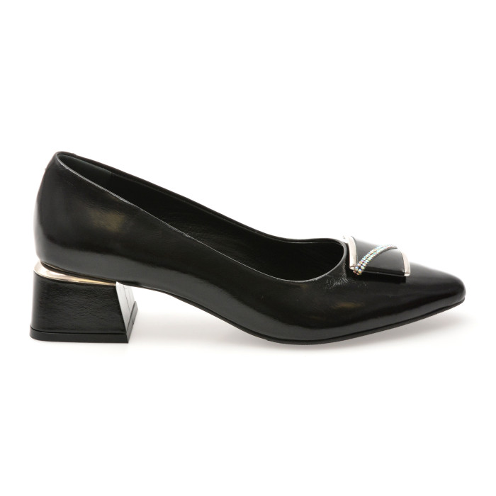 Pantofi eleganti EPICA negri, 619230, din piele naturala lacuita