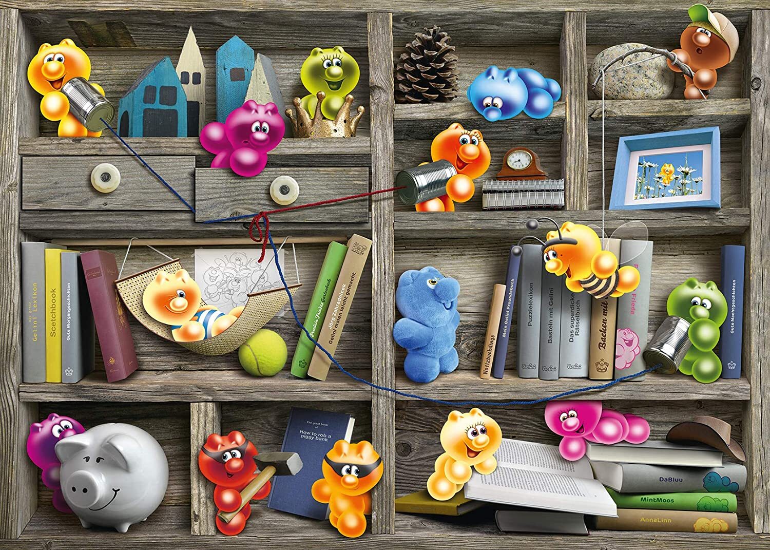 Gelini Bookshelf 1000 Piece Puzzle