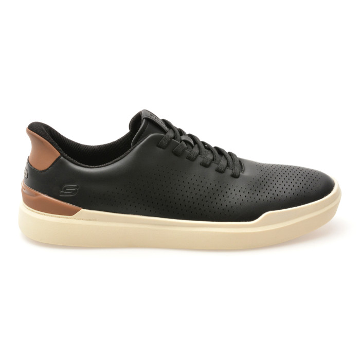 Pantofi sport SKECHERS negri, OWEN, din piele ecologica