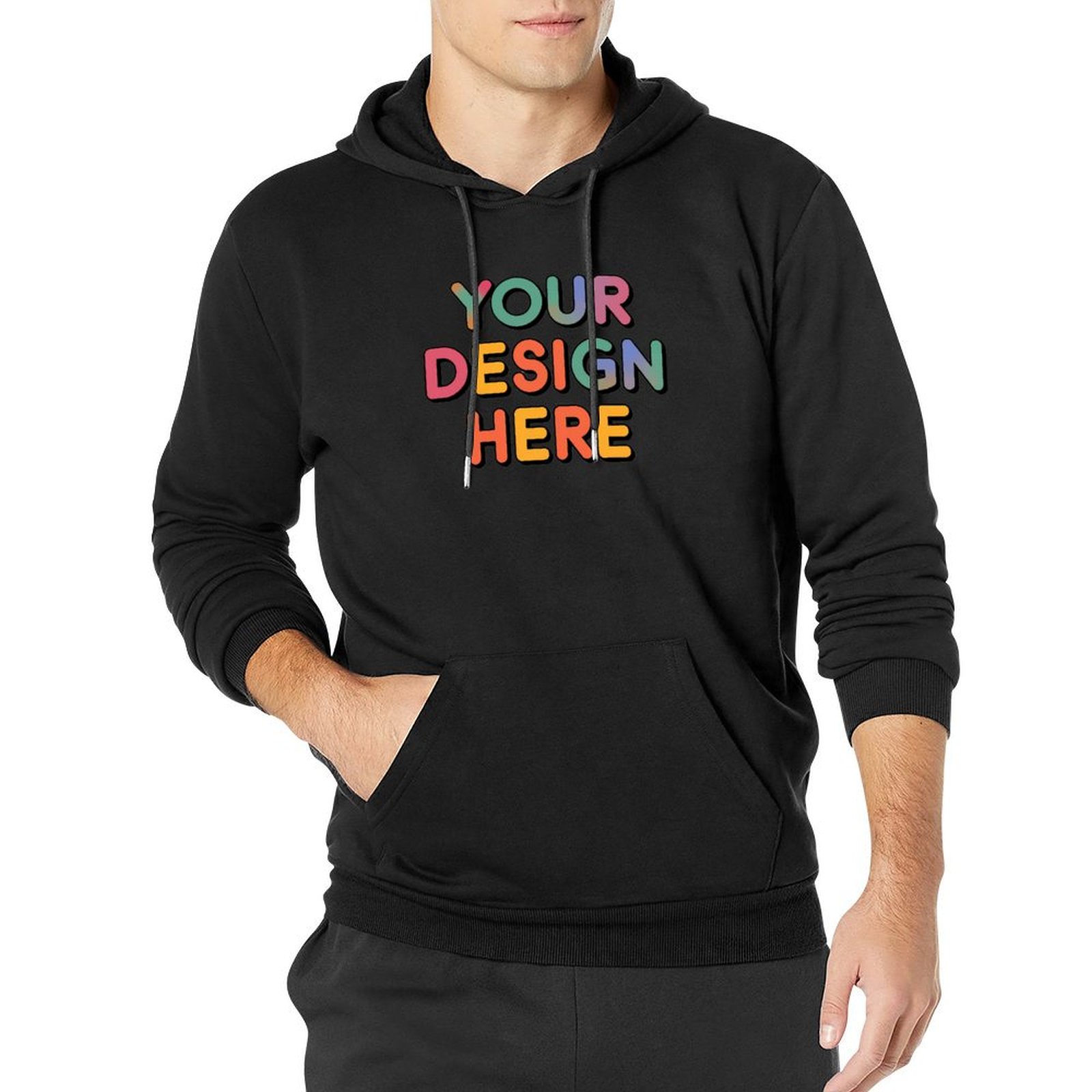 Customized Men’s Soft Touch Hoodie with Unique Front Print