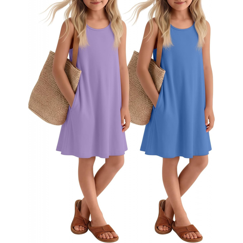 2 Pack Girls' Summer Dresses