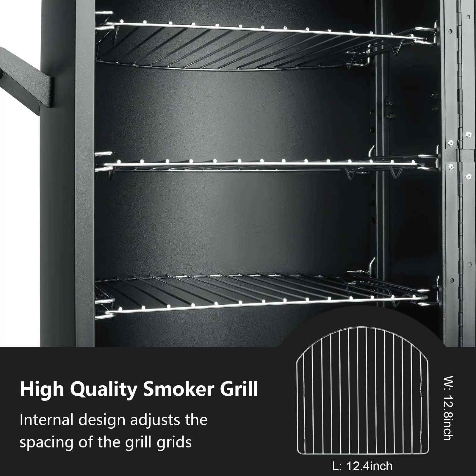 🔥Limited Warehouse Deal🔥 Heavy-Duty Vertical Barbecue Smoker Set with Cover – 3 Removable Cooking Shelves & Easy Temperature Control