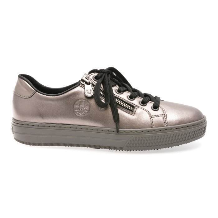 Pantofi sport RIEKER argintii, L59L1, din piele naturala