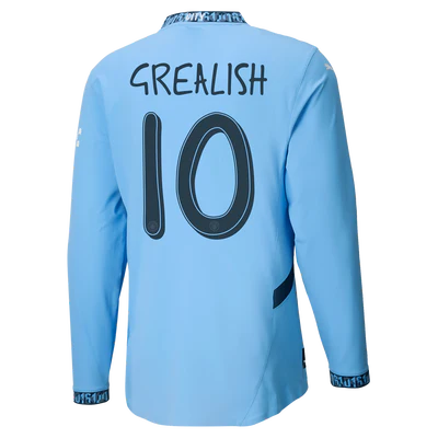 #10 Grealish Manchester City Home Jersey 2024/2025 Long Sleeve