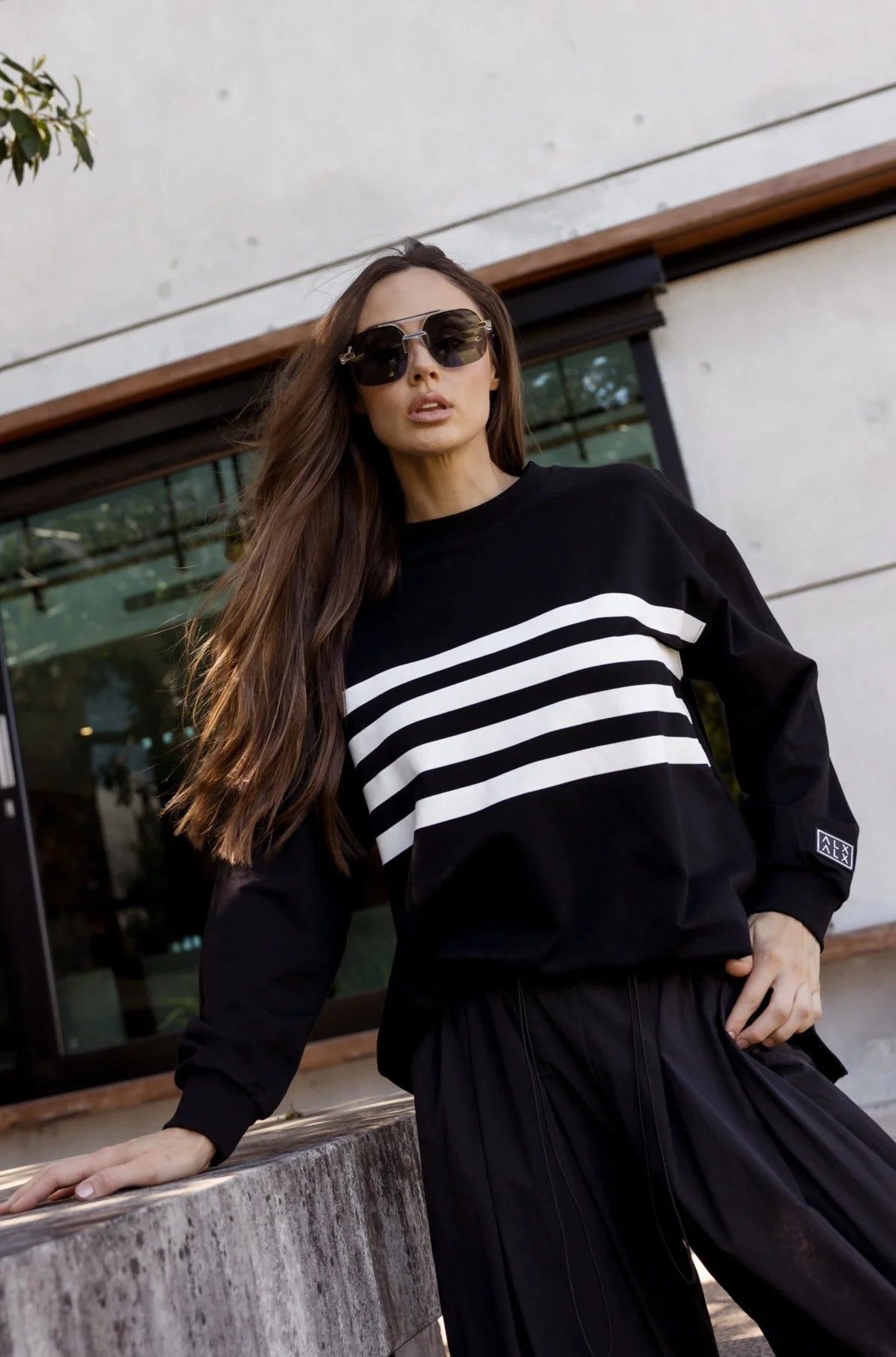 Stripe Shift Sweatshirt‌