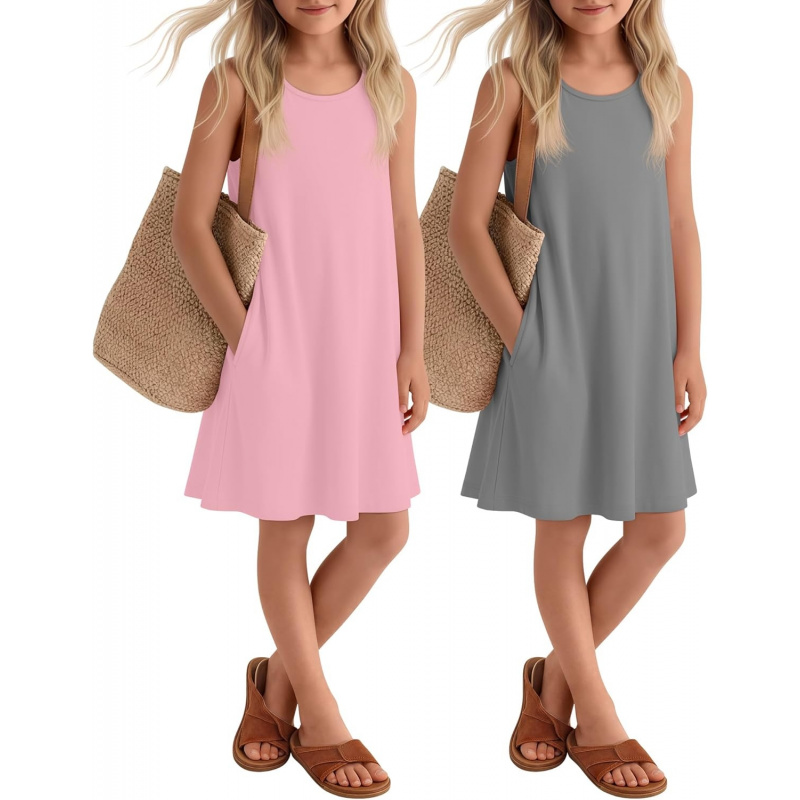 2 Pack Girls' Summer Dresses