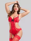 Lovehoney Seduce Me Red Push-Up Crotchless Cut-Out Body
