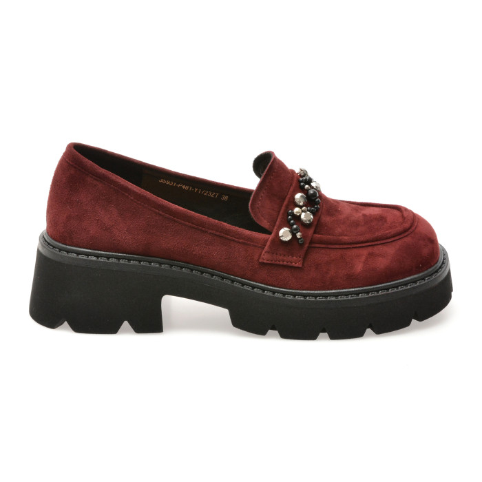 Mocasini EPICA visinii, P481, din piele intoarsa