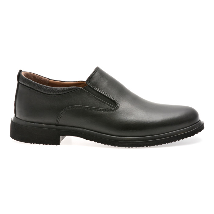 Pantofi BITE THE BULLET negri, RZ005, din piele naturala