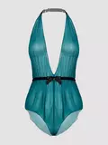 Lovehoney Barely There Sheer Green Crotchless Body