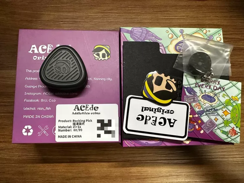 ACEdc Guitar Pico Pick Haptic Coin