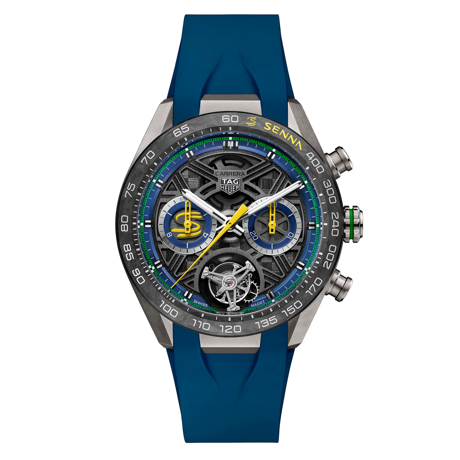 【Super Clone】TAG Heuer Carerra Chronograph Tourbillon Extreme Sport X Senna 44mm Limited Editon Mens Watch Blue CBU5081.FT6274
