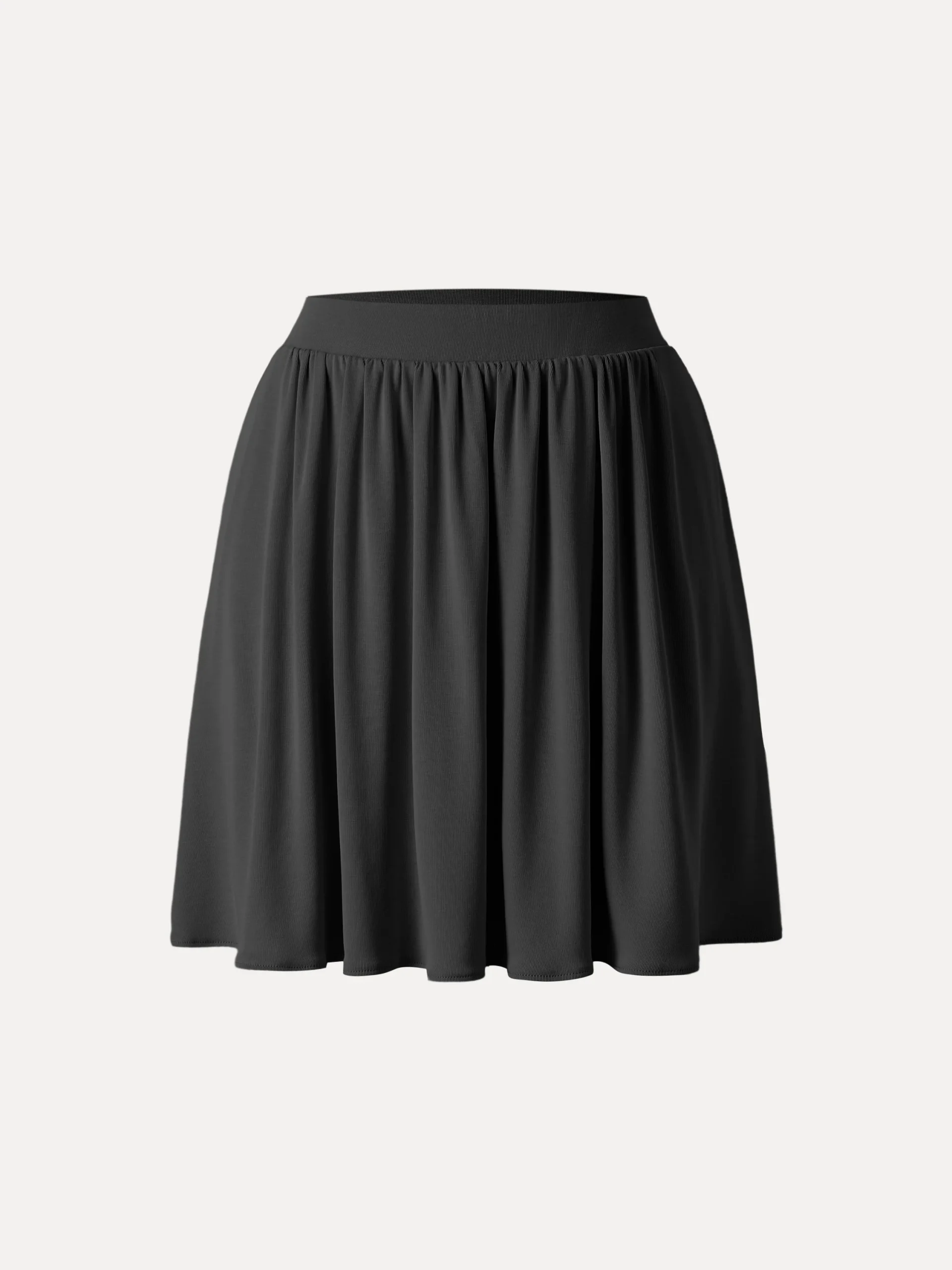 Sandwashed Mid Rise Pull-on Mini Skirt with Pockets