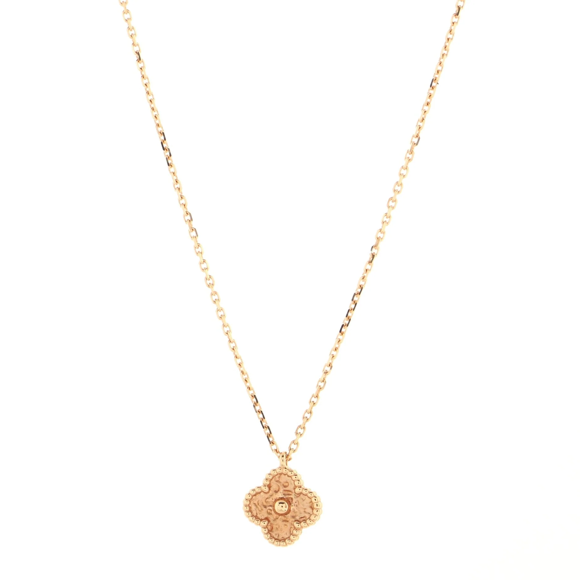 Sweet Alhambra Pendant Necklace 18K Rose Gold