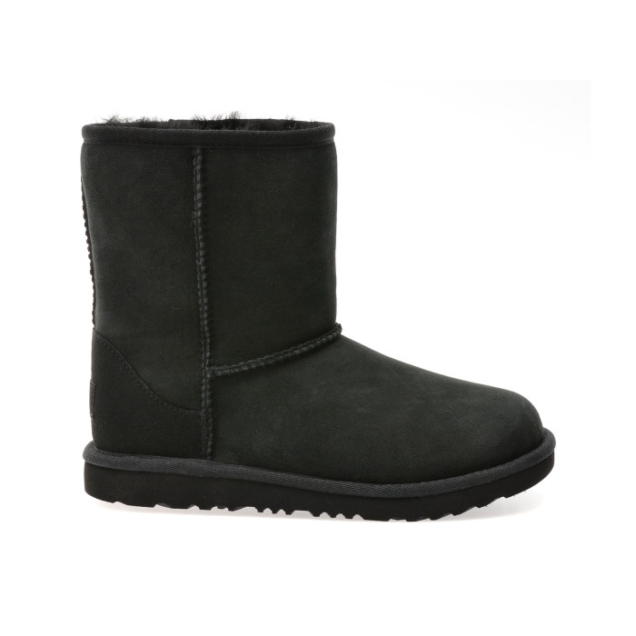 Ghete UGG negre, CLASSIC II, din piele intoarsa