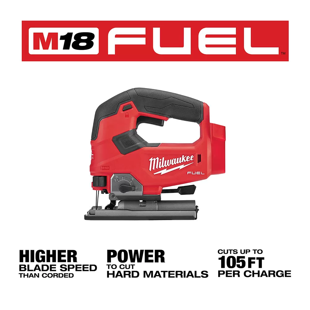 Milwaukee 48-11-1852JS M18 18V 5AH 2-Pack Batteries w/ M18 FUEL Jig Saw