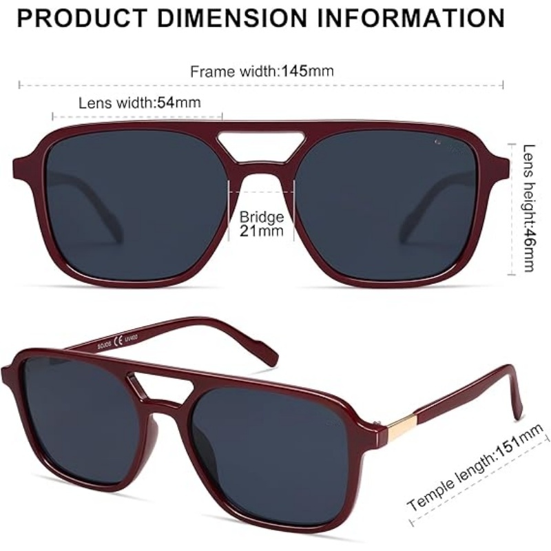 Retro Aviator Sunglasses for Women Men