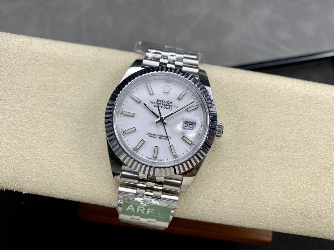 Rolex Datejust 41 Steel & White Gold White Dial Jubilee Bracelet M126334 0010 Men's Watch