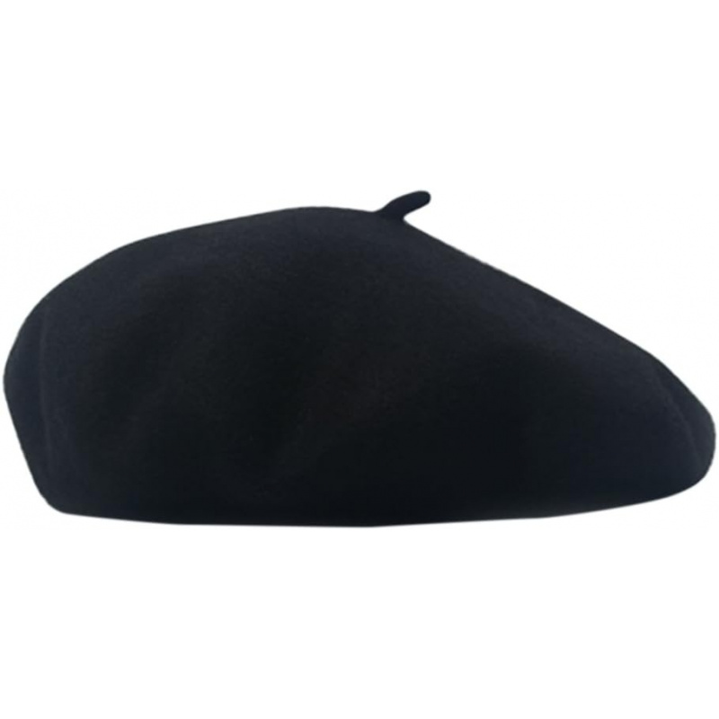 Women Men Wool French Beret Solid Color