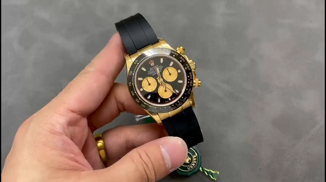 Rolex Daytona 116518LN Black Dial Rubber strap 40mm Mens Replica Watch