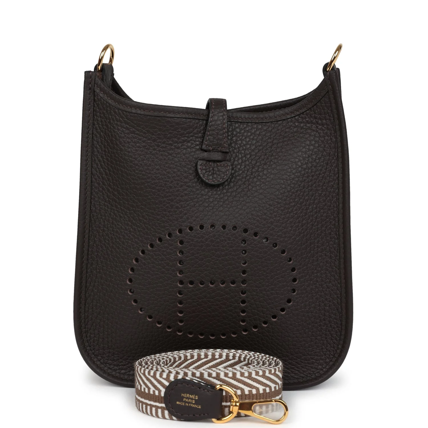 Hermes Evelyne TPM Ebene Clemence Gold Hardware