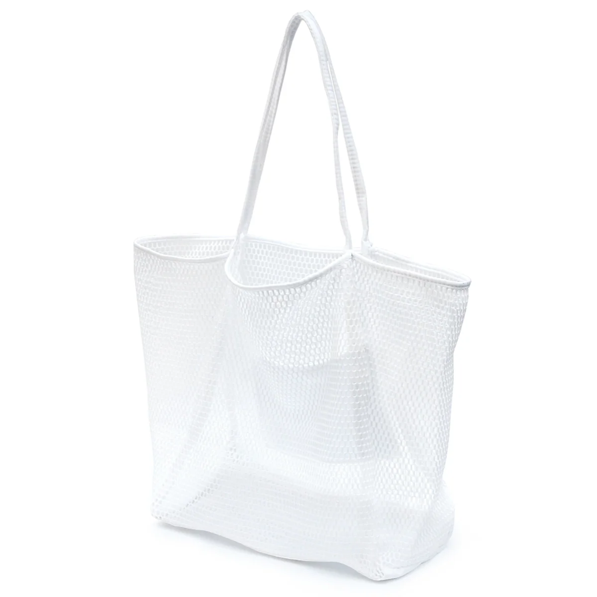 Mesh Beach Tote White