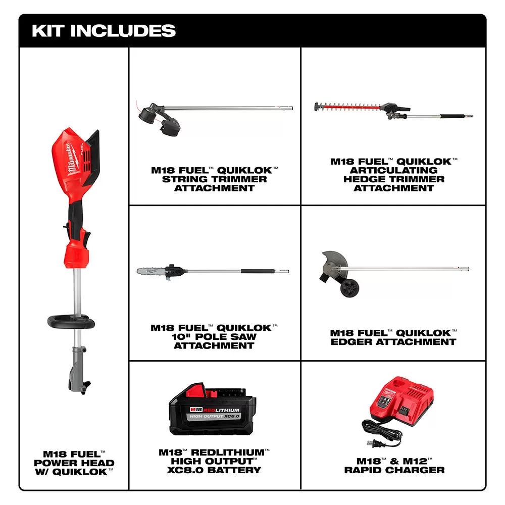 Milwaukee 2825-21KIT M18 FUEL Cordless Quik-Lok Attachment Kit