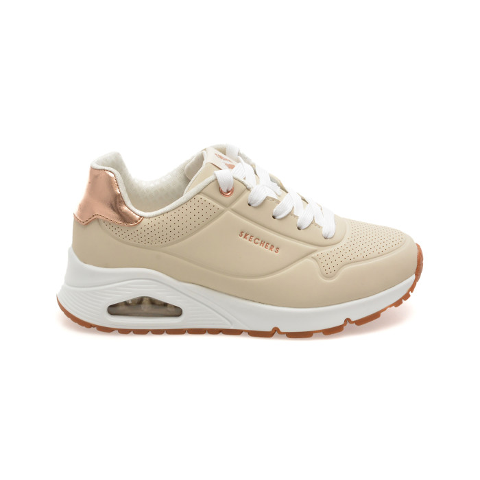 Pantofi sport SKECHERS bej, UNO GEN, din piele ecologica