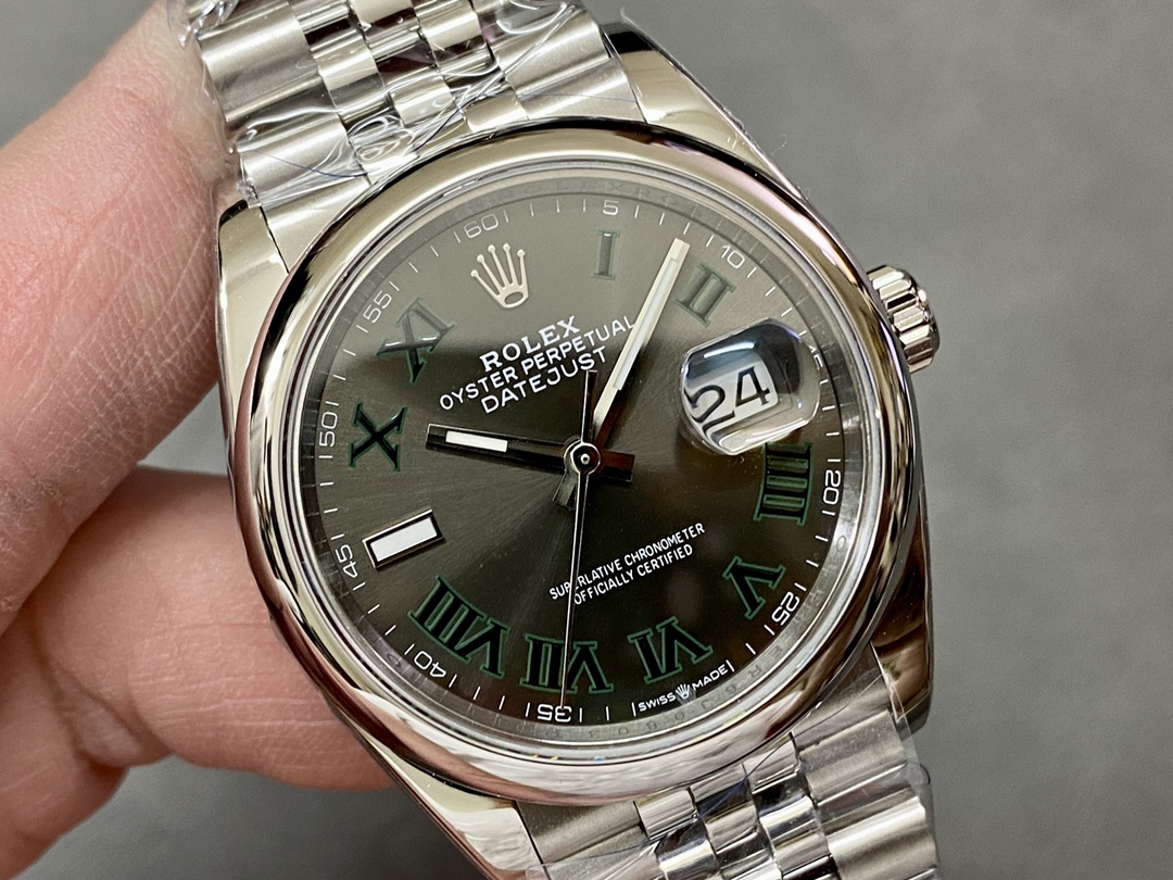 Rolex Datejust m126200 0017 Grey Wimbledon dial Stainless Steel 36MM Unisex Replica Watch
