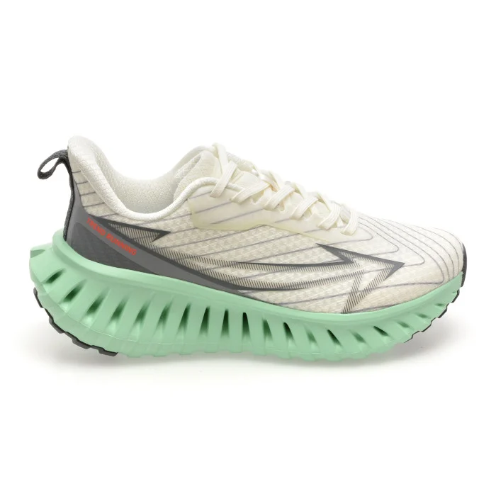 Pantofi sport NHOT albi, A386, din material textil
