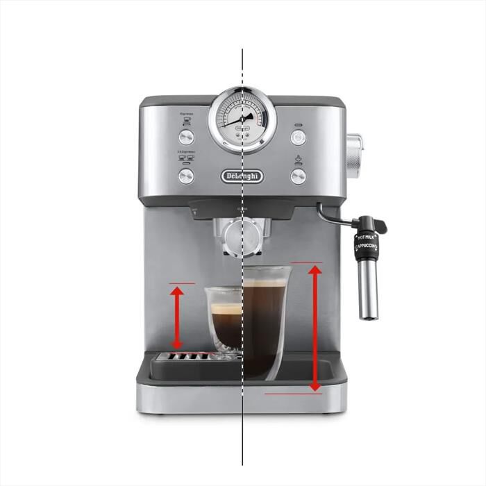 DE LONGHI - Macchina per caffè espresso manuale EM450.M-METAL