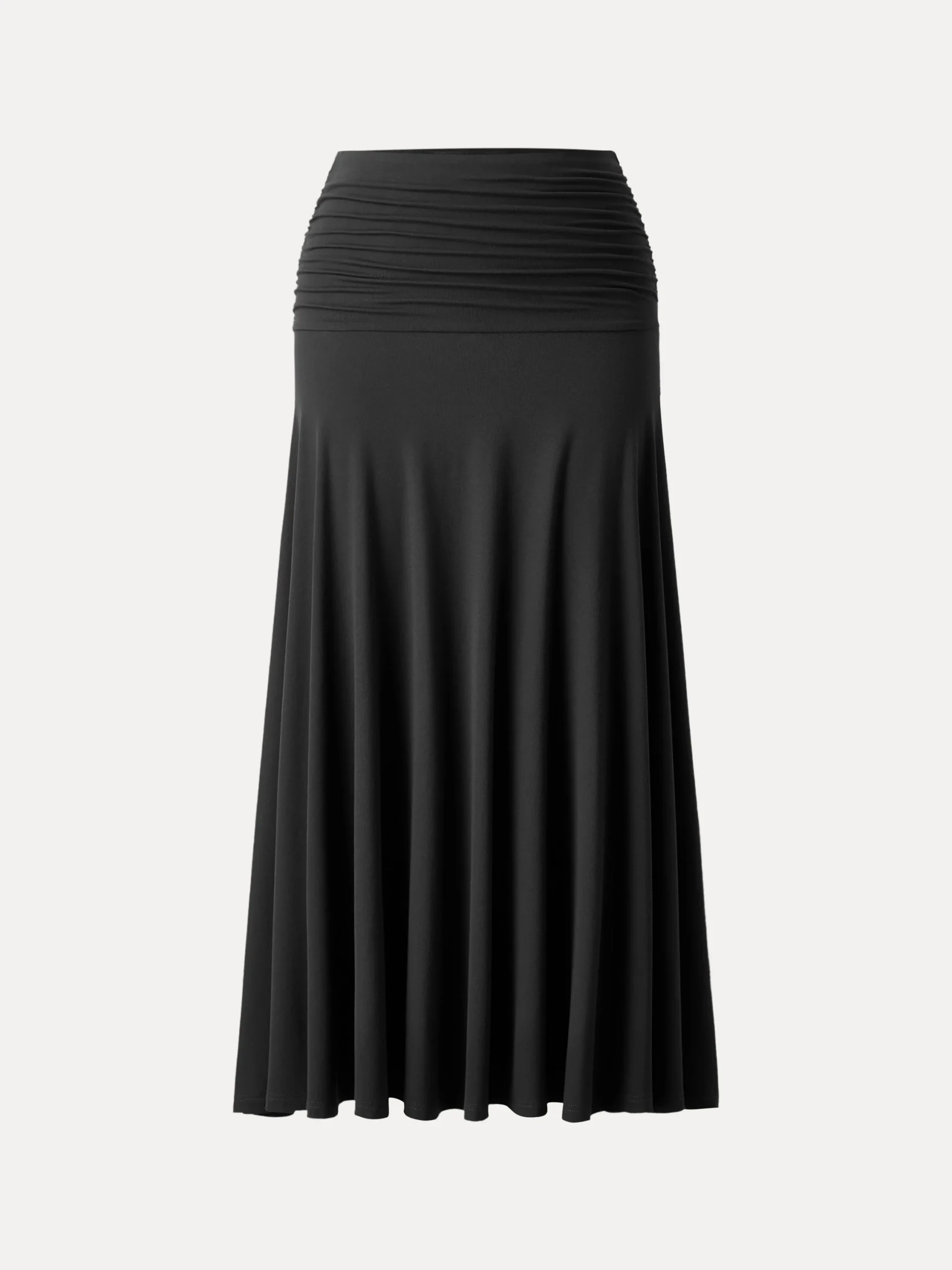 Ultrasoft Mid Rise A-line Ruched Maxi Skirt