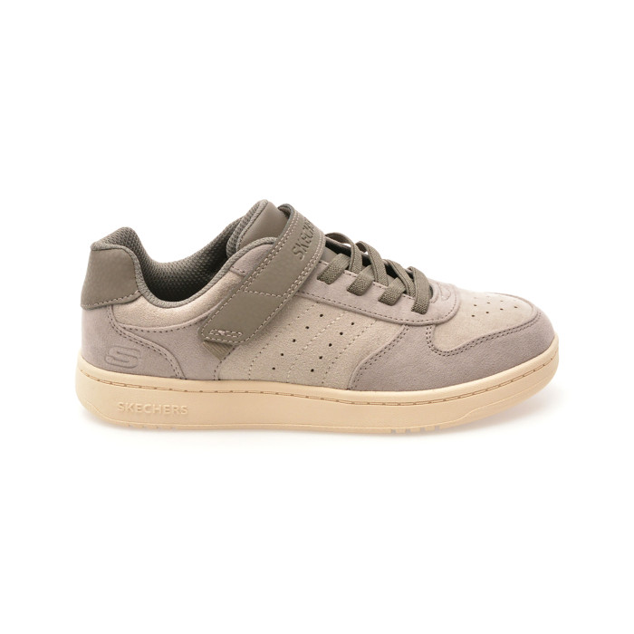 Pantofi sport SKECHERS gri, QUICK STREET, din material textil