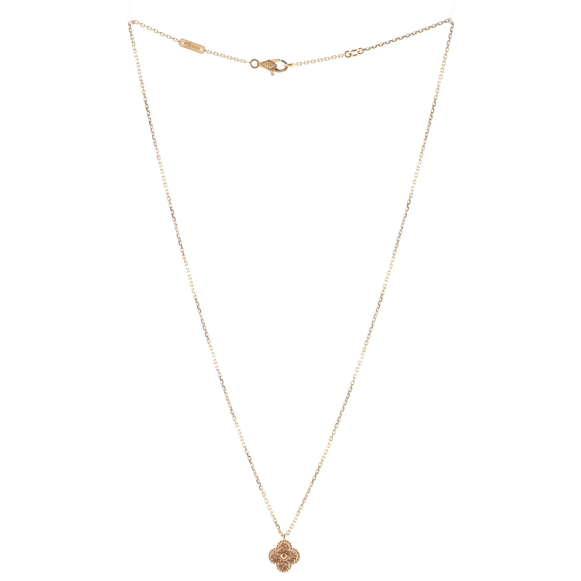 Sweet Alhambra Pendant Necklace 18K Rose Gold