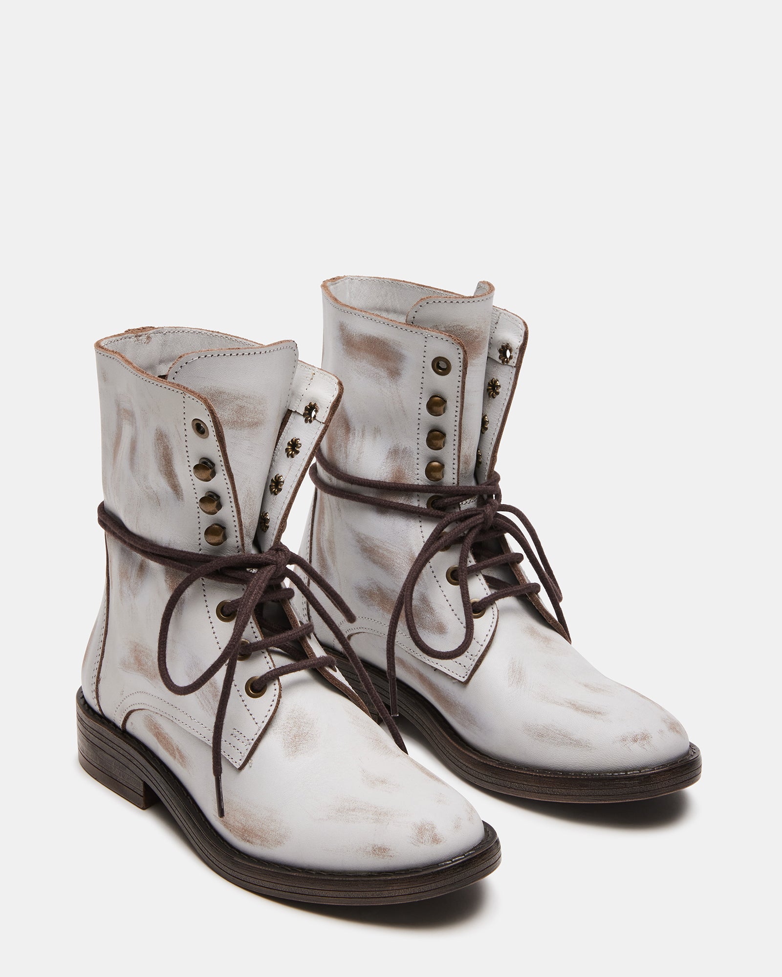 Devie White Leather