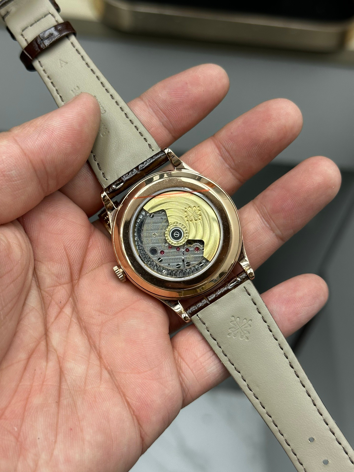 Patek Philippe Calatrava Small Seconds White Dial Leather Strap 6119R 001 Watch
