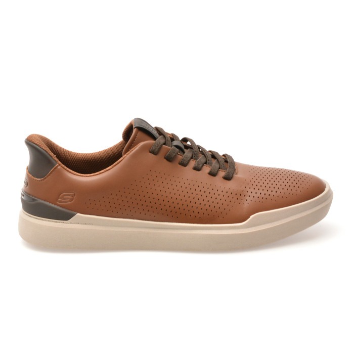 Pantofi sport SKECHERS maro, OWEN, din piele ecologica