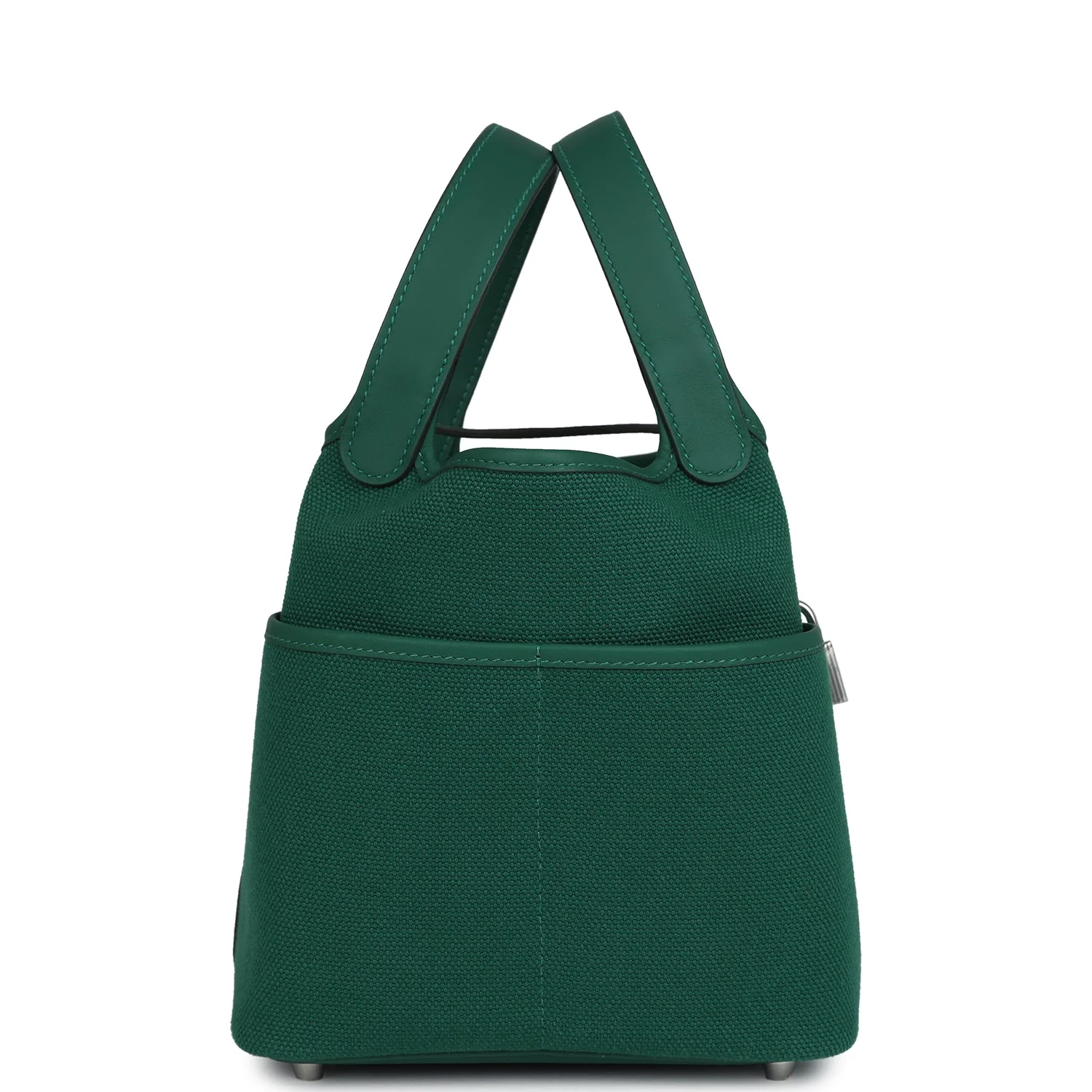 Hermes Picotin Cargo 18 Vert Moyen Swift and Toile Canvas Palladium Hardware