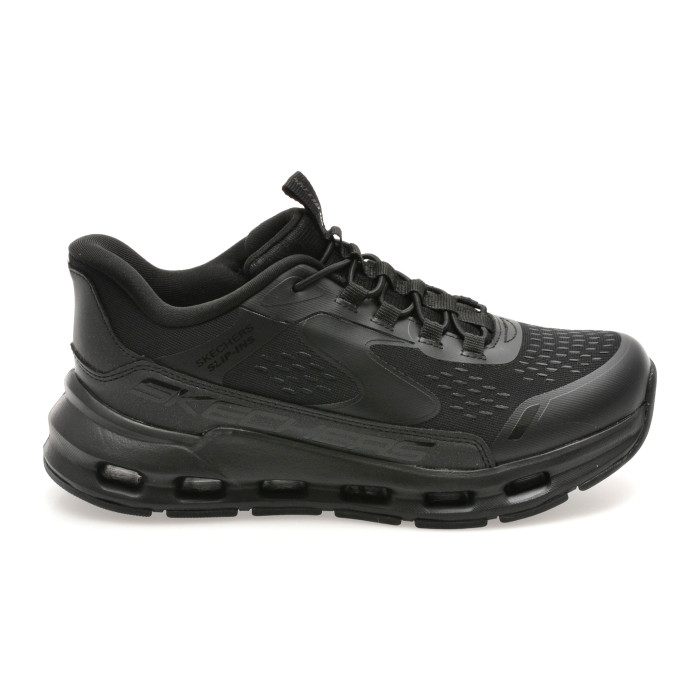 Pantofi sport SKECHERS negri, GLIDE-STEP +, din material textil