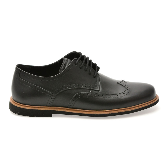 Pantofi eleganti BITE THE BULLET negri, TUR101, din piele naturala