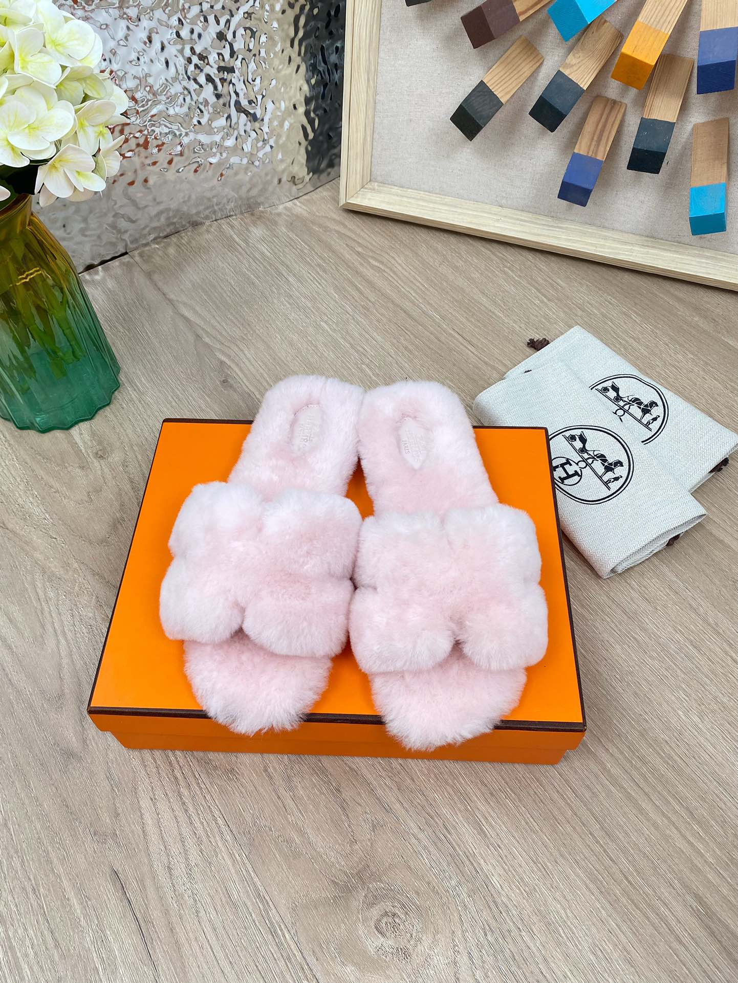 Hermes 23fw Women Winter Slippers Size 36-40