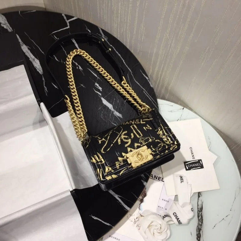 Chanel Small Boy Chanel Handbag A67085 Gold
