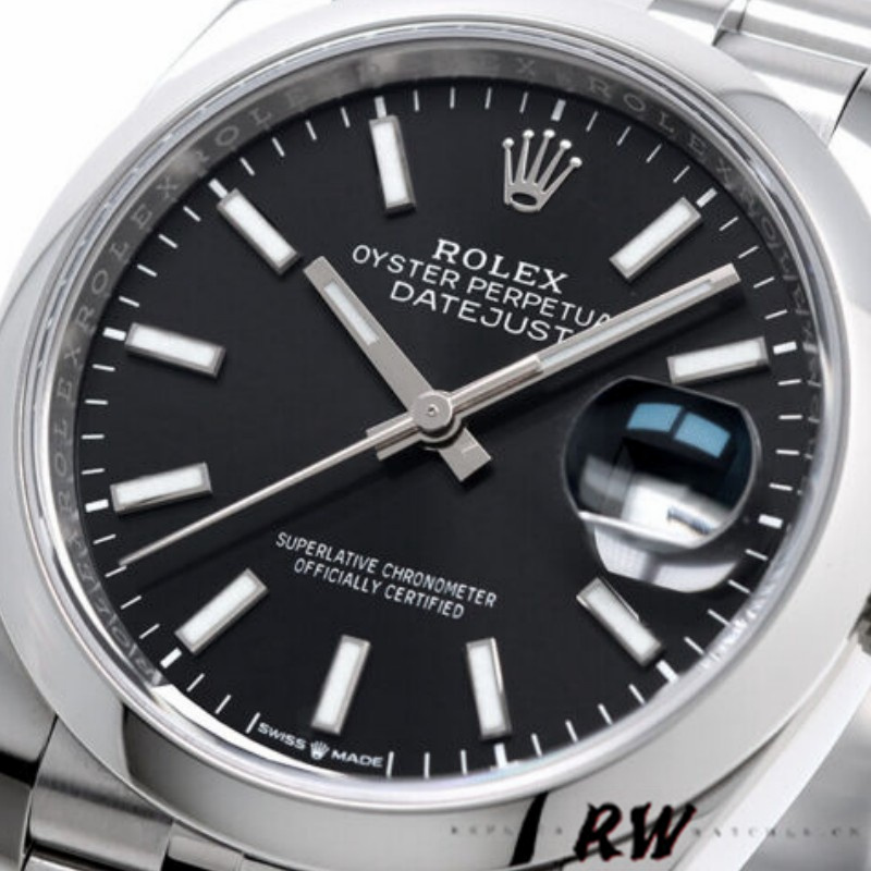 Rolex Datejust 126200 Black Index Dial Stainless Steel 36MM Unisex Replica Watch